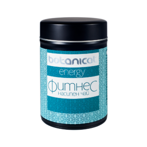 Fitness Energy Tea 80g – Energizing Herbal Blend with Sencha Green Tea, Guarana, Ginseng, and Chili in a premium, stylish package for energy and focus.