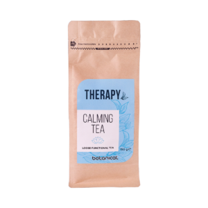 Calming Therapy Tea 150g – Herbal Blend with Chamomile, Valerian, Lavender, and Lemon Balm for stress relief and relaxation.