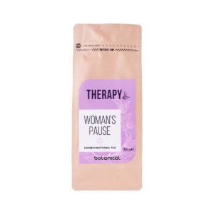 Woman Pause Therapy Tea 150g – Herbal Blend with Ashwagandha, Valerian, Sage, and Coconut for menopause support and vitality.